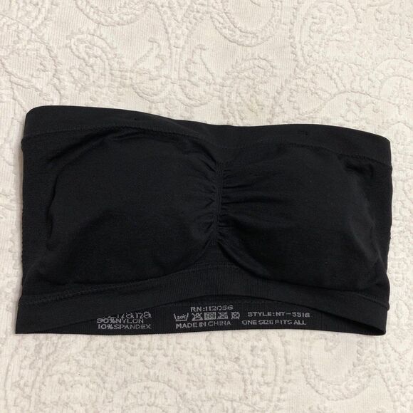 Zenana Outfitters Other - Zenana Strapless Padded Bra Nylon Black One Size Fits All